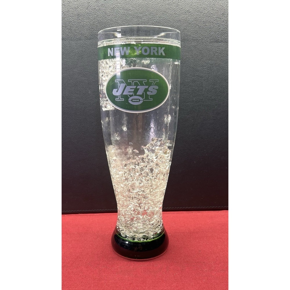 NFL New York Jets 16oz‎ Crystal Freezer Pilsner Glass